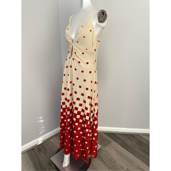 NWT  Johanna Ortiz Rhythmn Oasis Gradient Keyhole Maxi Dress Size 10 $1450 - Picture 5 of 10